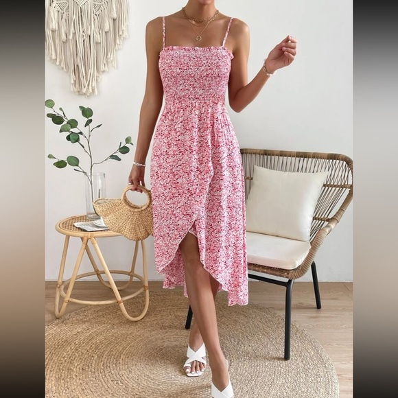 Boho floral print wrap hem cami dress - Picture 16 of 16